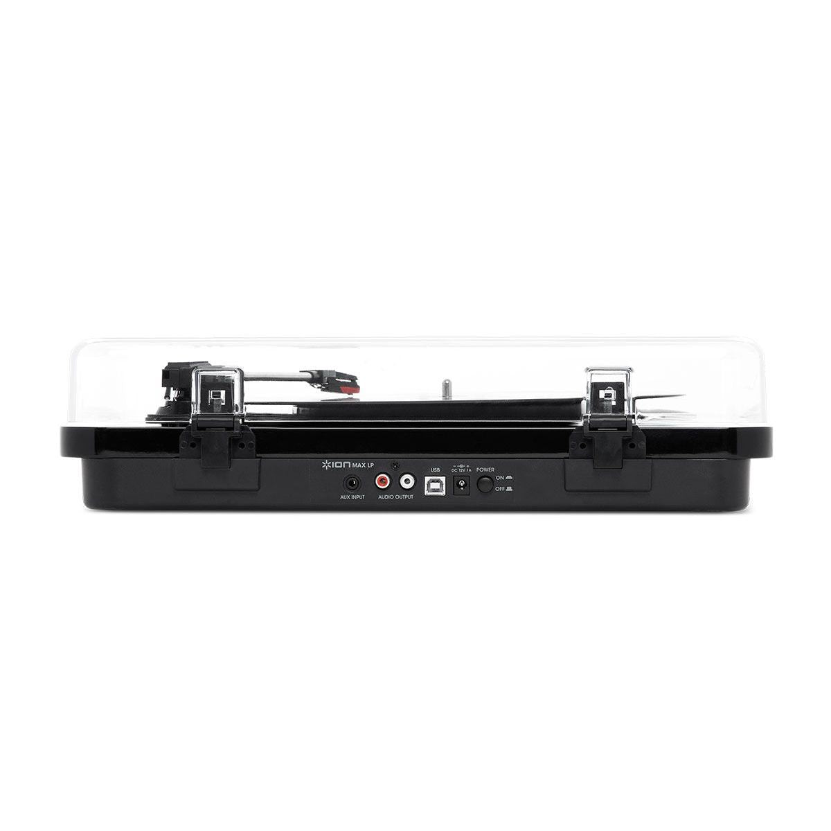 ION Audio Max LP BLACK - Vinyl Record Player with Built In Speakers in Gloss Black