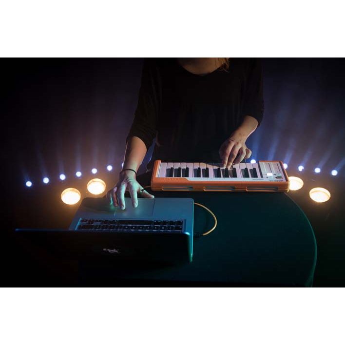 Arturia MicroLab | 25-key controller keyboard with high-quality mini-keys, 2 touch strips, Free software instruments and recording software, Orange