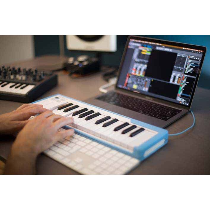Arturia MicroLab | 25-key controller keyboard with high-quality mini-keys, 2 touch strips, Free software instruments and recording software, Blue