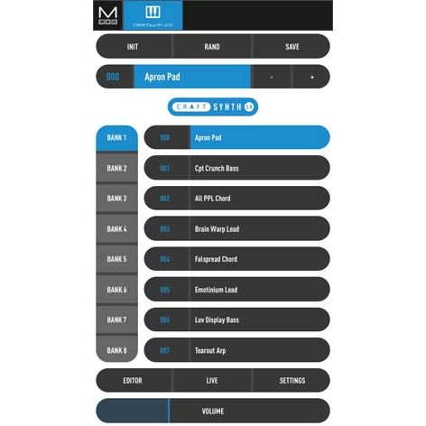 CRAFTSynth 2.0 by Modal Electronics | Monophonic Wavetable Synthesiser with 8 oscillators and included software
