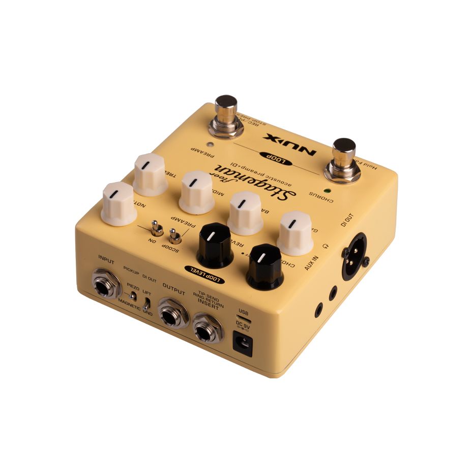 NUX Stageman Floor Acoustic Preamp & DI Guitar Effects Pedal | MNU STAGEMAN-FLOOR by NUX | NAP-5