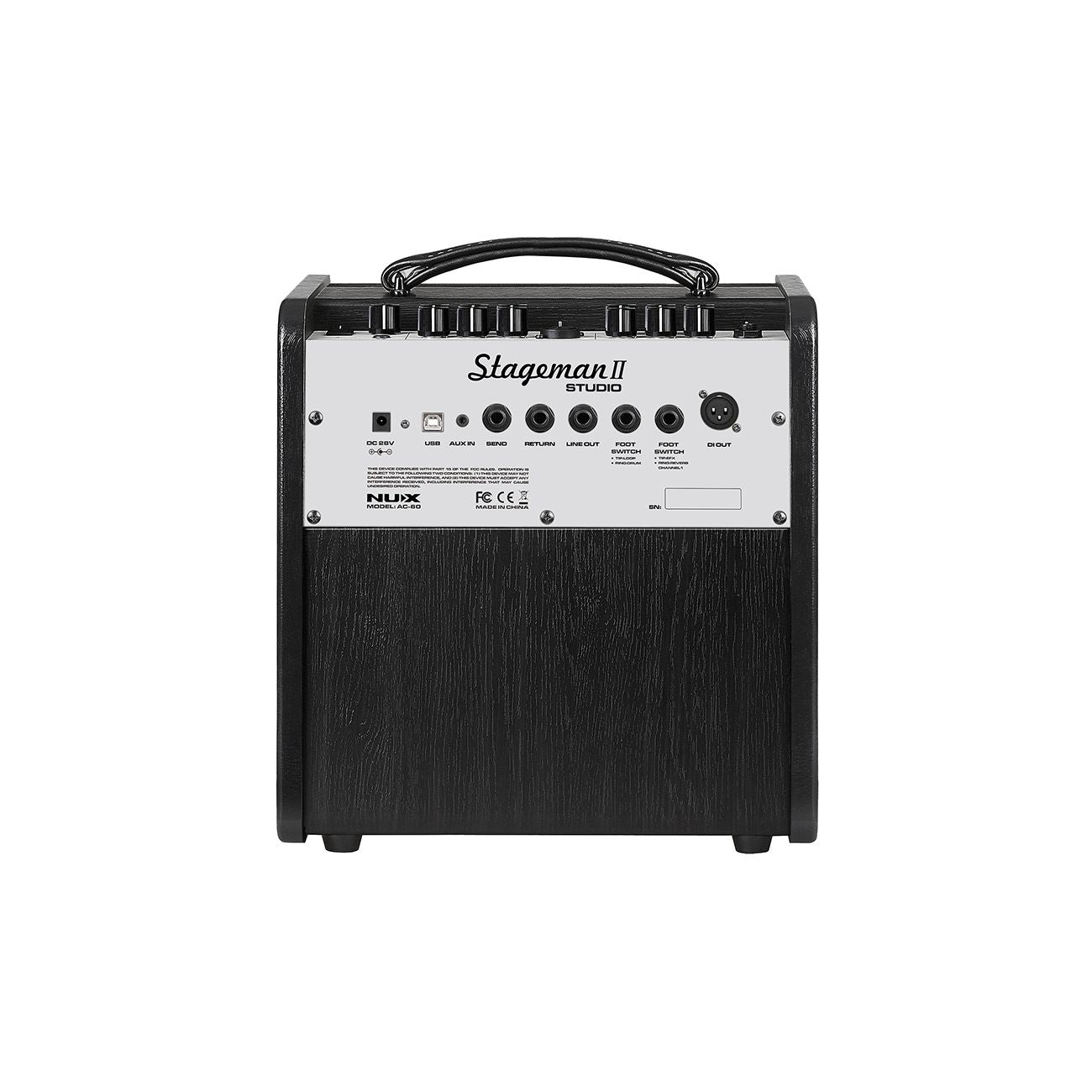 NUX Stageman AC60 | 60 Watt Acoustic Guitar Amplifier | Included NMP-2 Lite Dual Footswitch Controller